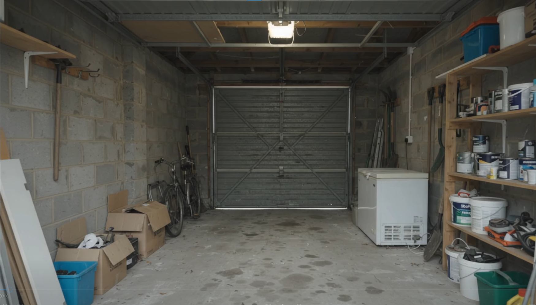 Before: brick garage